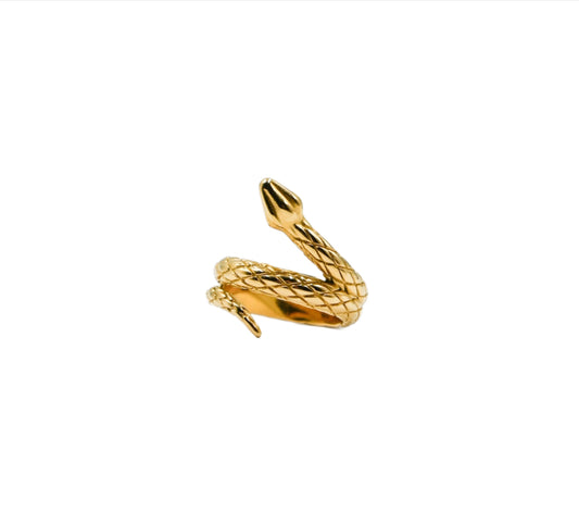 gold plated snake ring