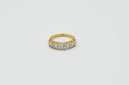 crystal ring in gold