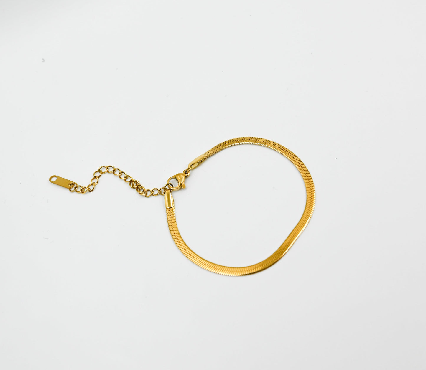 gold herringbone bracelet