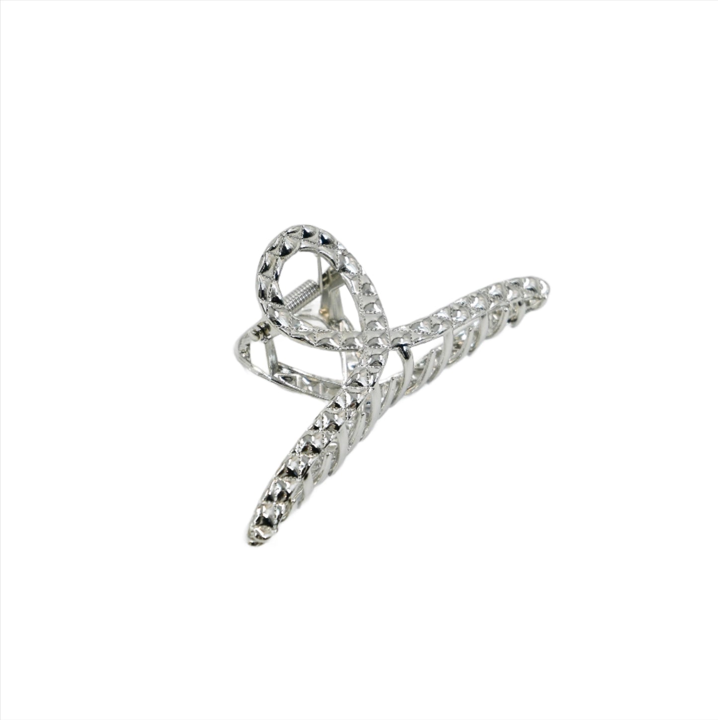 silver metal hair clip