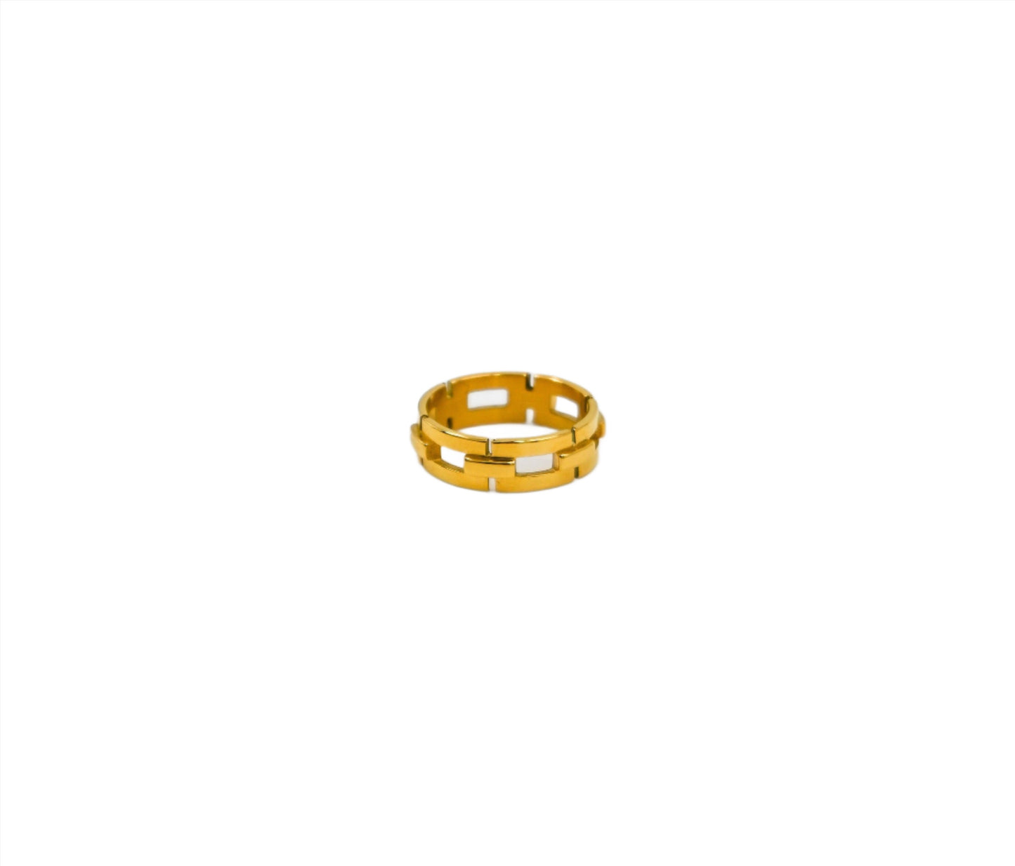 square style unique gold plated ring