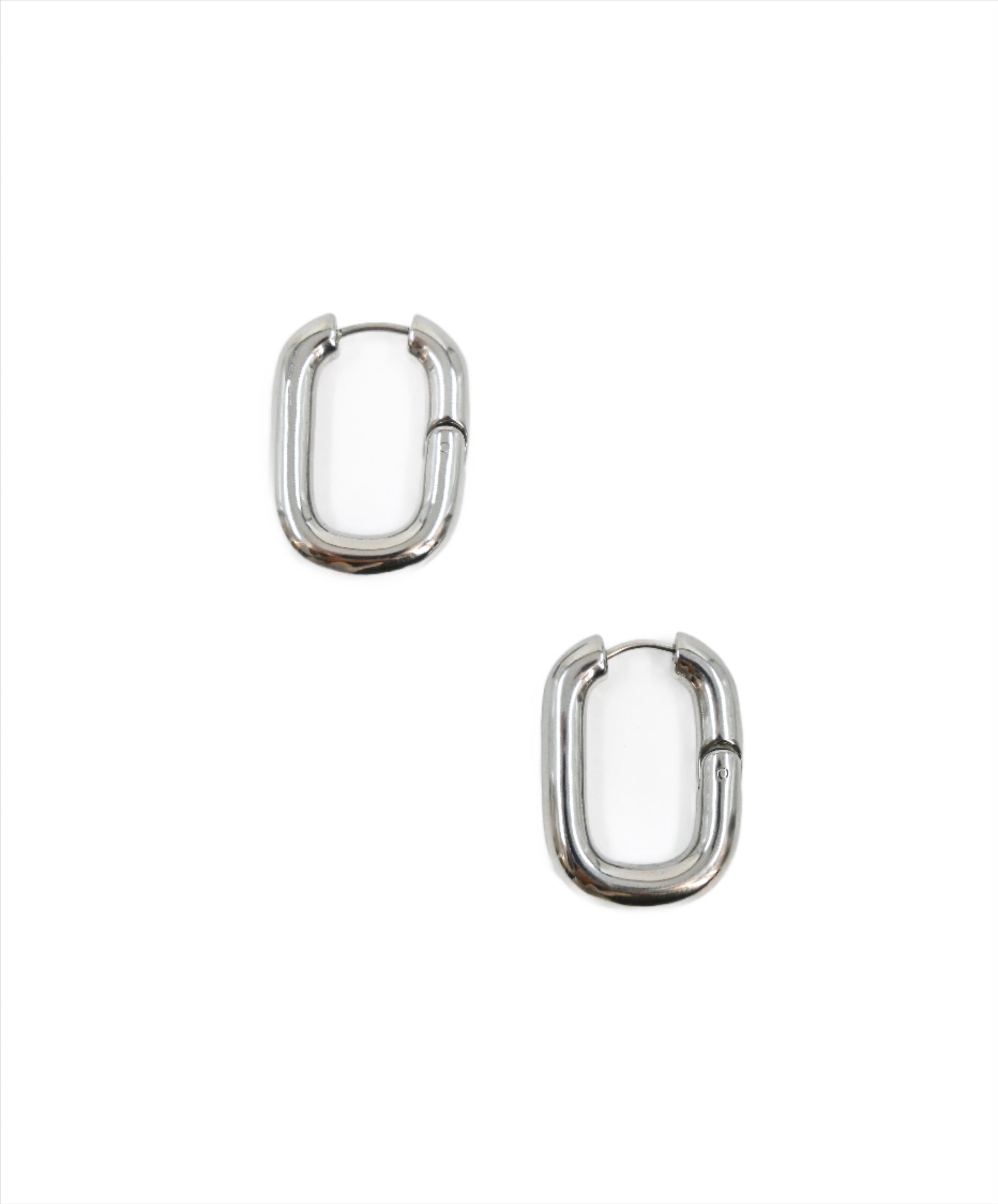 statement large hoops in silver