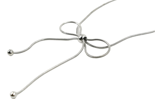 bow style chain in silver